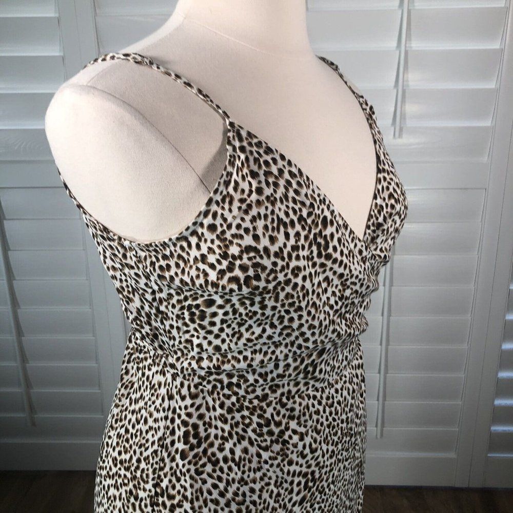 CBrand Strappy Leopard Print Wrap Dress XXL Hi Lo Plus Sexy Night Out Adjustable - Picture 7 of 12